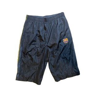 Official FC Barcelona Black Polyester Athletic Shorts Size XL W35